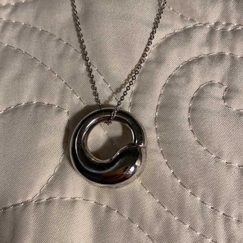 Silver Eternal Circle Pendant Necklace